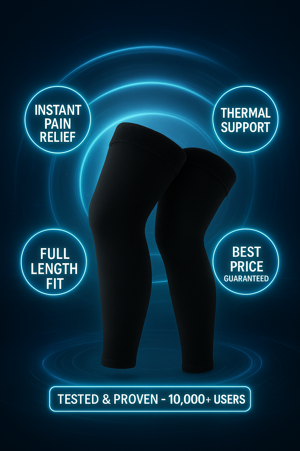 2x Kneee Warmers HIgh Quality Compression Knee Warmers