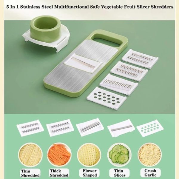 18 In 1 Stainless Steel Multi Functional Safe Manual Vegetable Slicer Cutter