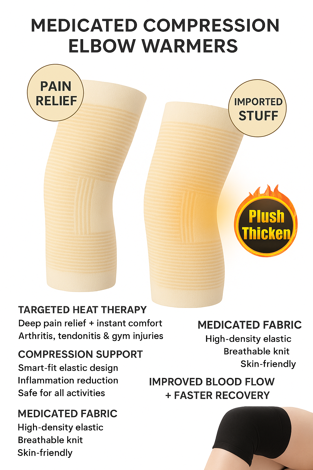 Full Winter Set  2x Kneee Warmers + 2x Elbow Warmers Freee