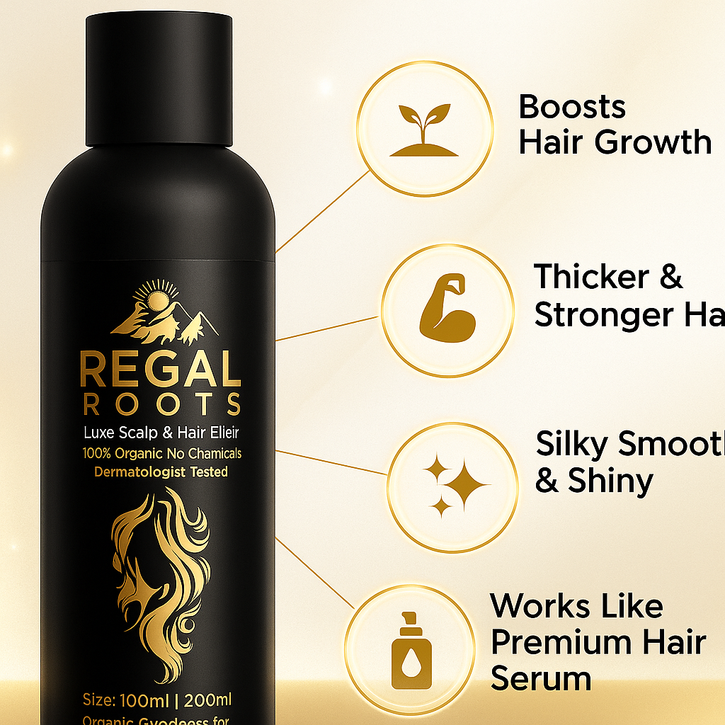 Regal Roots Luxe Hair OIL & Scalp Elixir – Now with a FREE Shampoo Tester (Limited Time Gift)