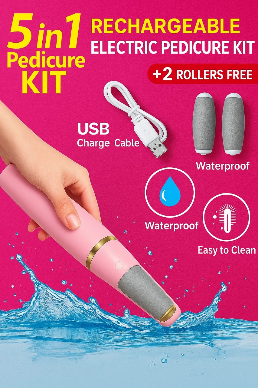 Rechargeable Electric Callus Remover – FREE Extra Roller + USB Charging Wire Included